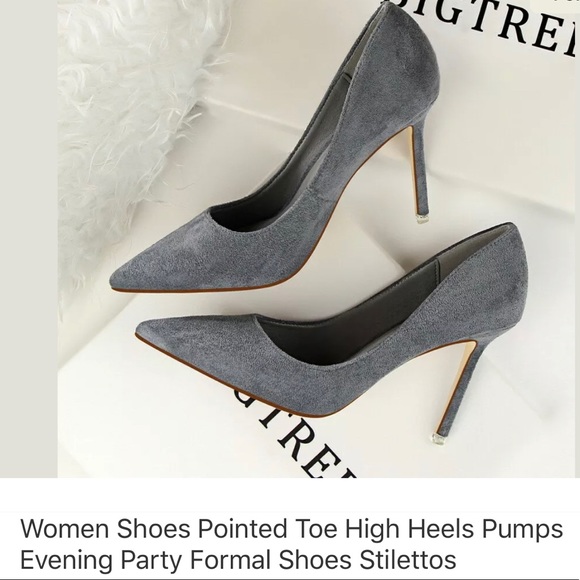 Shoes - Grey stilettos - New Without Tags, Box & Dustbag